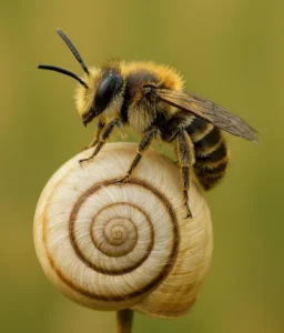 Die zweifarbige Schneckenhausbiene